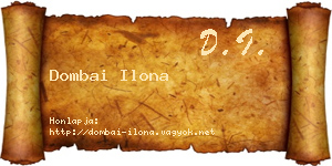 Dombai Ilona névjegykártya