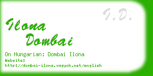 ilona dombai business card